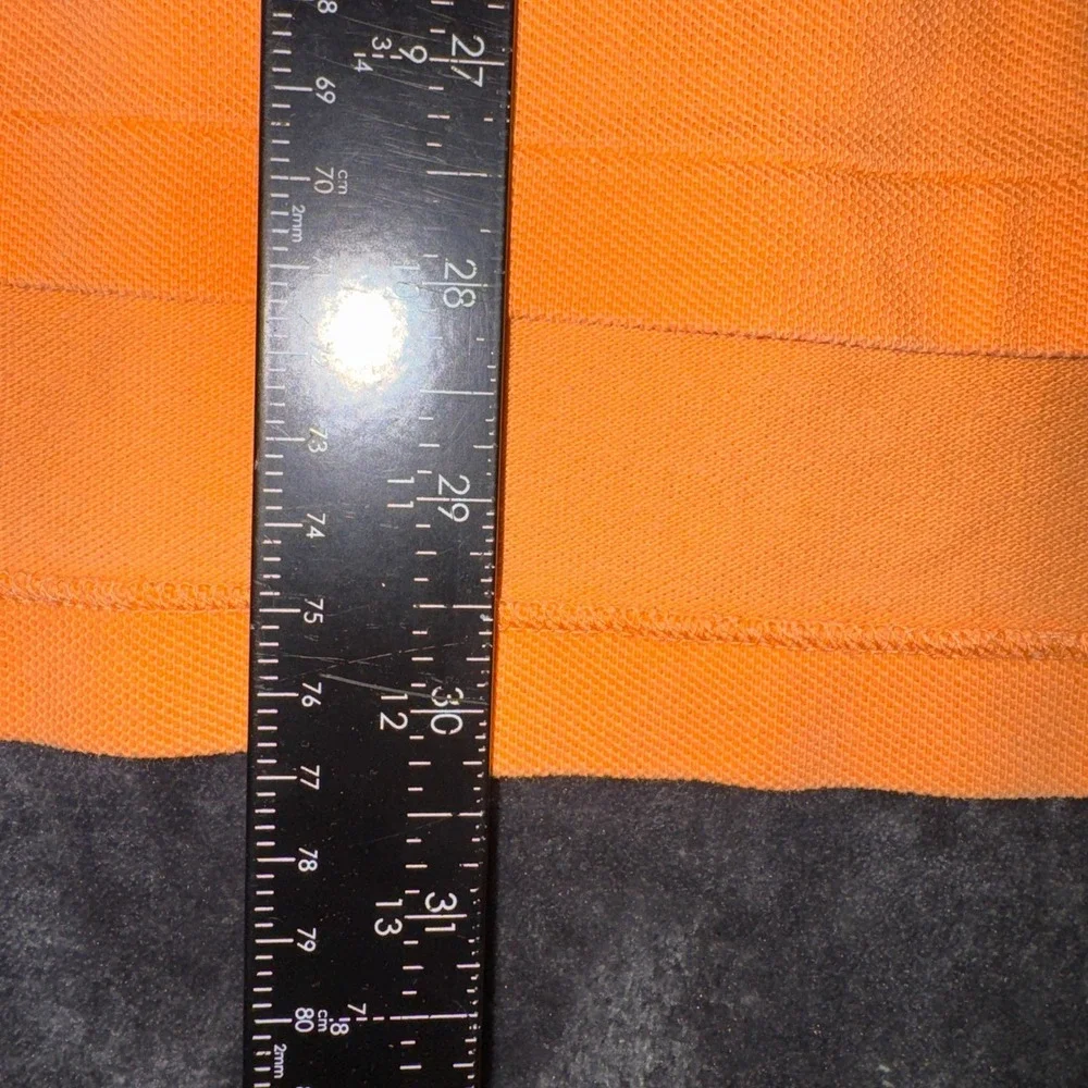 Polo Ralph Lauren Mens Large Orange Cotton Pique Short Sleeve Polo Shirt